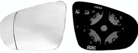 Miroir Glace rétroviseur gauche pour VOLKSWAGEN GOLF VI GTI/GTD, 2009-2013, dégivrant, asphérique