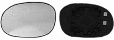 Miroir Glace rétroviseur gauche pour CITROËN C3 I phase 2, 2005-2009 asphérique, à clipser Neuf