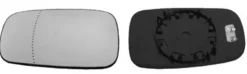 Miroir Glace rétroviseur gauche pour RENAULT MEGANE II phase 1, 2002-2005, asphérique, à clipser