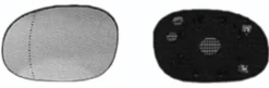 Miroir Glace rétroviseur gauche pour PEUGEOT 206 ph.1, 1998-2003, dégivrant, asphérique