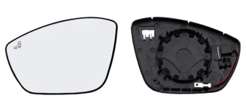 Miroir Glace rétroviseur gauche pour CITROËN C3 III phase 1 2016-2020, Système BLIS, dégivrant, à clipser, Neuf