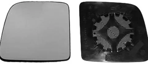 Miroir Glace rétroviseur gauche pour FORD TRANSIT CONNECT I phase 2, 2006-2009, verre supérieur