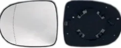 Miroir Glace rétroviseur gauche pour RENAULT CLIO III phase 2, 2009-2012, asphérique, à clipser