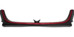 Moulure Bandeau centrale de pare-chocs avant pour ALFA ROMEO GIULIETTA depuis 2016, noir avec profil rouge, Neuve