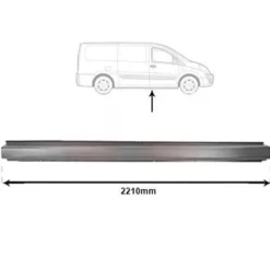 Moulure couverture sous porte droite pour CITROËN JUMPY II 2007-2016, Mod. Châssis court, Neuve