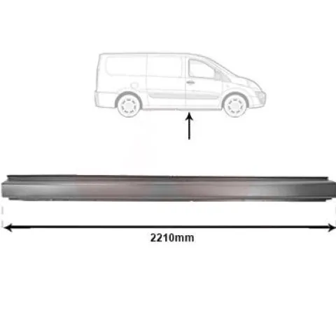 Moulure couverture sous porte droite pour CITROËN JUMPY II 2007-2016, Mod. Châssis court, Neuve