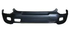 Pare chocs arrière pour JEEP RENEGADE phase 1 2014-2018, Mod. TRAILHAWK, Noir gaufré, avec trous PDC+supports, Neuf