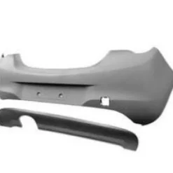 Pare chocs arrière pour OPEL CORSA E 2015-2019, 6 traces, Mod. B-Color, avec spoiler, Neuf à peindre