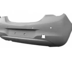 Pare chocs arrière pour OPEL CORSA E 2015-2019, 4 trous PDC, Neuf à peindre