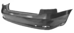 Pare chocs arrière pour SKODA OCTAVIA II ph. 2 2009-2013, Noir lisse, double échappement à gauche