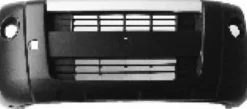 Pare chocs avant pour FIAT QUBO, 2008-2016, trous antibrouillard, noir, partie supérieure argentée