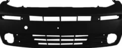 Pare chocs avant pour OPEL VIVARO I phase 1, 2001-2006, noir, trous feux antibrouillard, Neuf