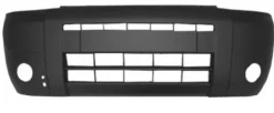 Pare chocs avant pour PEUGEOT PARTNER I phase 2, 2002-2008 trous feux antibrouillard, noir, Neuf