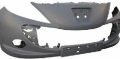 Pare chocs avant pour PEUGEOT 206 Plus (206+) 2009-2013,, trous antibrouillard, à peindre