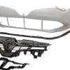 Pare chocs avant pour RENAULT CLIO IV phase 1, 2012-2016, complet avec grille et spoiler, à peindre