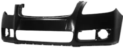 Pare chocs avant pour SKODA FABIA II ph. 1 2007-2010, Noir, Neuf