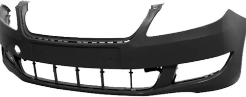 Pare chocs avant pour SKODA FABIA II ph. 2 2010-2014, noir lisse à apprêter, Neuf
