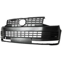Pare chocs avant pour VOLKSWAGEN TRANSPORTER T6 phase 1, 2015-2019, mod. VAN, trous radar, noir, Neuf
