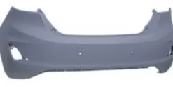 Pare-chocs arrière pour FORD FIESTA Mk7 phase 2 depuis 2021, avec apprêt, avec 4 trous PDC + supports, avec traces Park Assist, avec supports soudés, Neuf