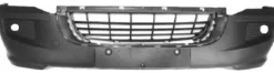 Pare-chocs avant pour VOLKSWAGEN CRAFTER phase 2 2011-2017, trous feu antibrouillard, avec grille, cache crochet, gris foncé gaufré, Neuf